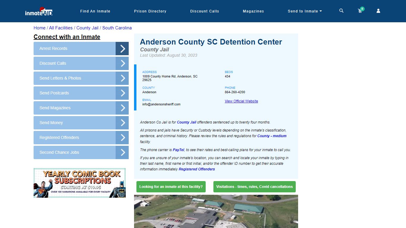 Anderson County SC Detention Center - Inmate Locator - Anderson, SC